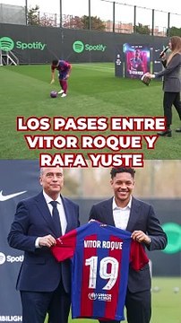 Los pases entre Vitor Roque y Rafa Yuste