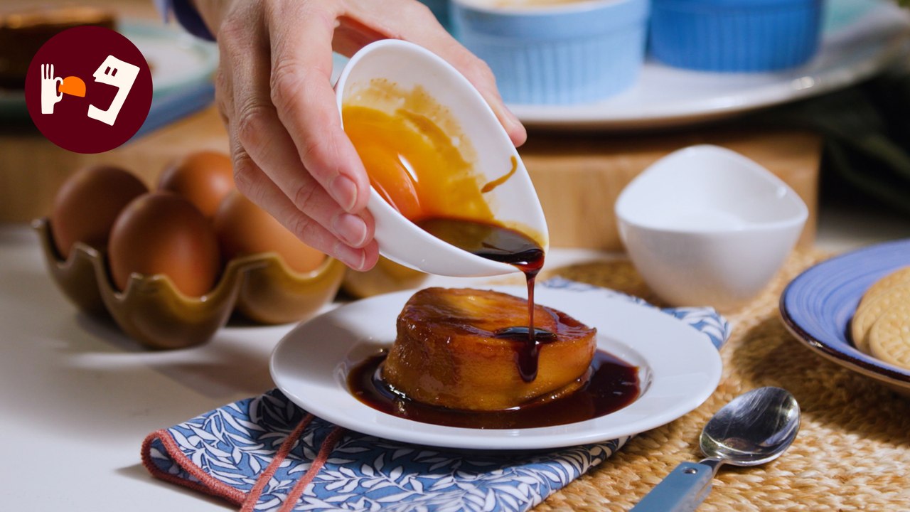 FLAN DE GALLETAS MARÍA EN 5 MINUTOS EN EL MICROONDAS