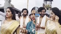 Janhvi Kapoor Ex BF Shikhar Pahariya के साथ पहुंचीं Trumala Mandir,Viral हुआ Video| FilmiBeat