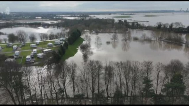 Le inondazioni nel Regno Unito dopo il passaggio della tempesta Henk
