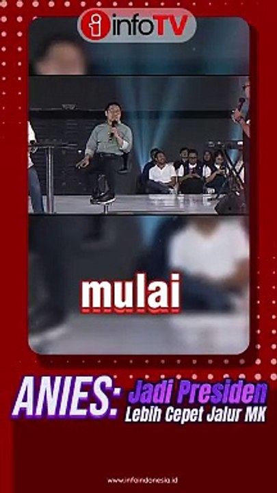 Anies: Jadi Presiden Lebih Cepet Jalur MK