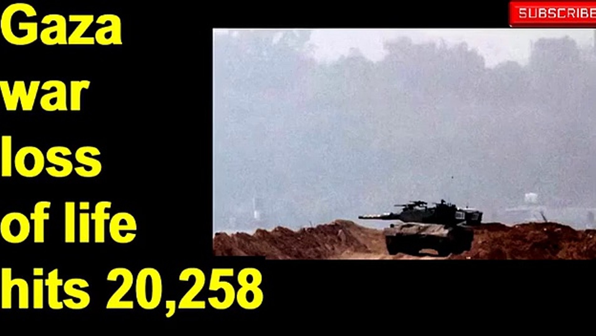 ⁣Gaza war loss of life hits 20,258