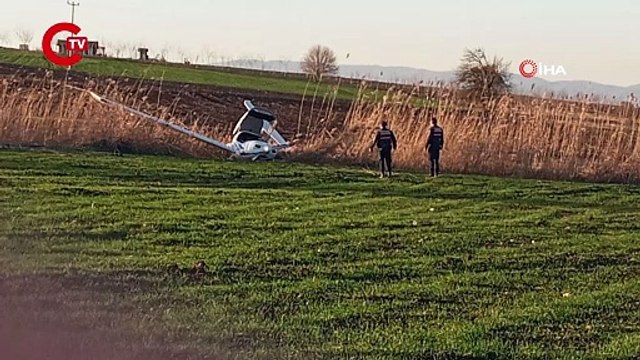 Havada panik anları... Eğitim uçağı mecburi iniş yaptı!
