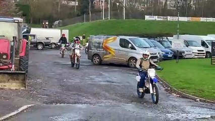One of the groups leaving for the motorcycle ride for Devon Air Ambulance.  Video by Alan Quick IMG_2800