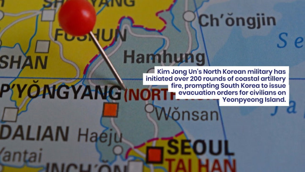Kim Jong Un's Military Fires Over 200 Rounds Of Coastal Artillery, South Korea Issues Evacuation Orders