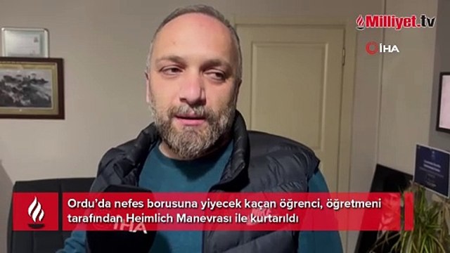 Öğretmen, öğrencisinin hayatını ‘Heimlich Manevrası’ ile kurtardı