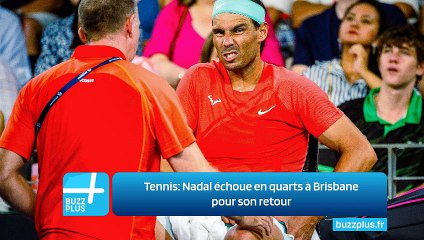 Tennis: Nadal échoue en quarts à Brisbane pour son retour