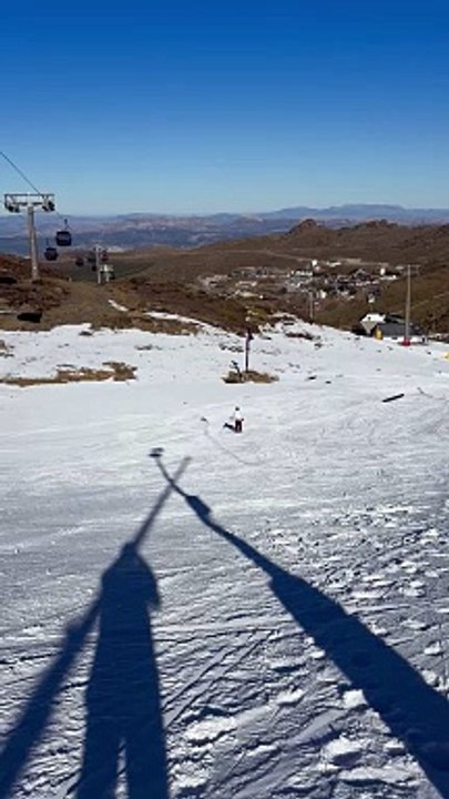 Snowboarder Chases Runaway Snowboard