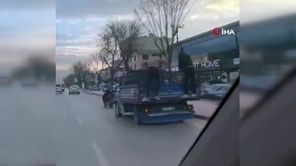 Sakarya’da ilginç görüntü: Gören dönüp bir daha baktı