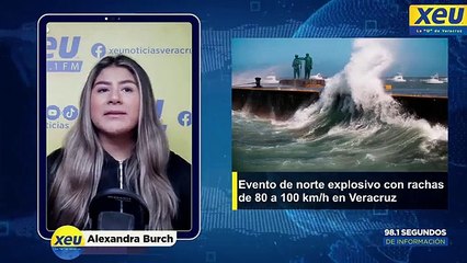 Evento de norte explosivo con rachas de 80 a 100 km/h en Veracruz