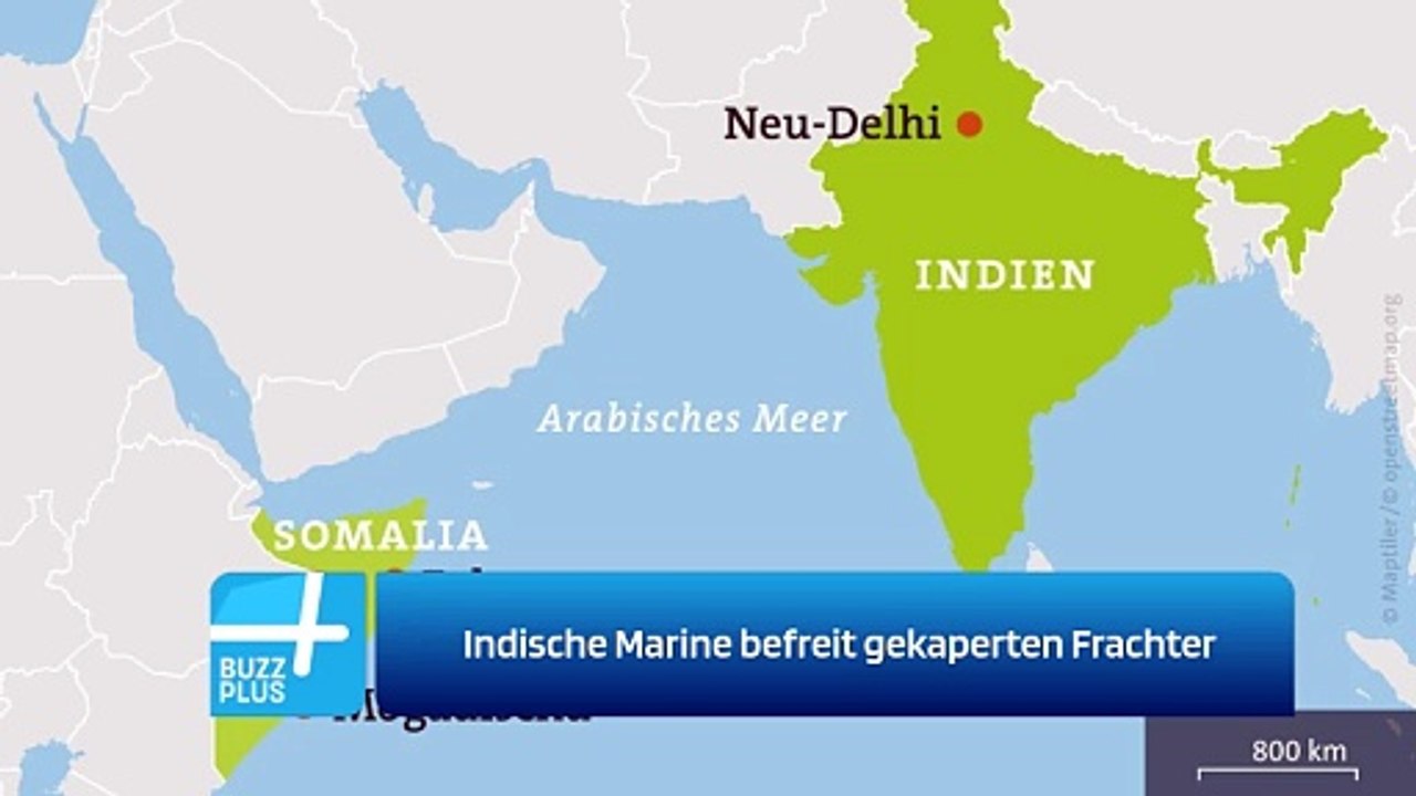 Indische Marine befreit gekaperten Frachter