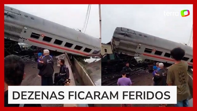 Colisão de trens deixa ao menos quatro mortos e dezenas de feridos na Indonésia