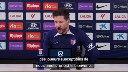 Download Video: Atlético Madrid - Simeone pas contre d’ajouter des joueurs “susceptibles de nous améliorer”