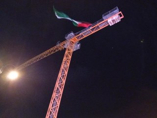 Firefighter injured after firework thrown during Palestinian flag disturbance