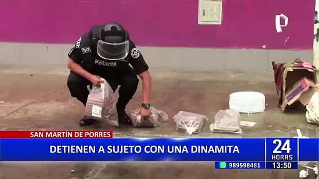 Detienen a sujeto con dinamita en San Martín de Porres