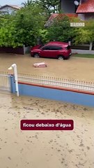 Cantinho do Zimbros ficou debaixo d'água depois de chuvarada