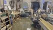 Deep floodwater submerges Nottinghamshire workshop as UK hit by heavy downpours