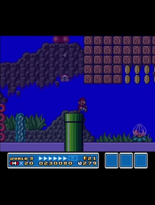 Super Mario Bros 3 Mundo 3 Nível 1 all Stars snes nintendo