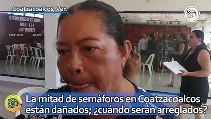 La mitad de semáforos en Coatzacoalcos están dañados; ¿cuándo serán arreglados?