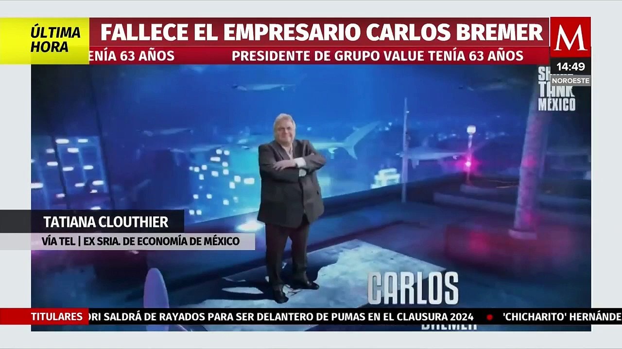 Tatiana Clouthier rinde homenaje tras el fallecimiento de Carlos Bremer