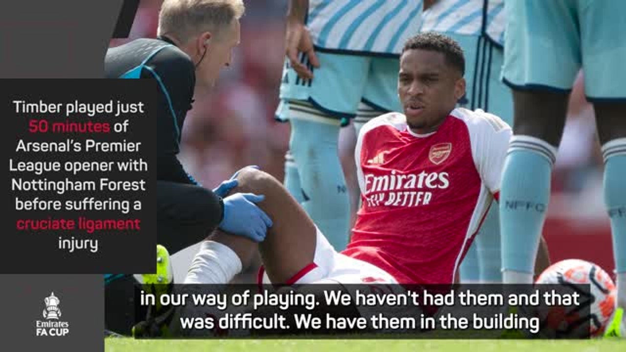 Timber injury has cut down Arsenal's options - Arteta - فيديو Dailymotion