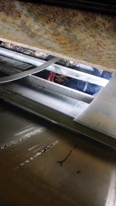 grinding and bevelling plate before fitting it up