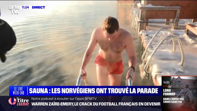 Pour lutter contre le froid, voici la parade des Norvégiens: sauna puis plongeon dans l'eau glacée