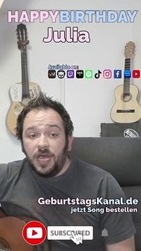 Happy Birthday, Julia! Geburtstagsgrüße an Julia