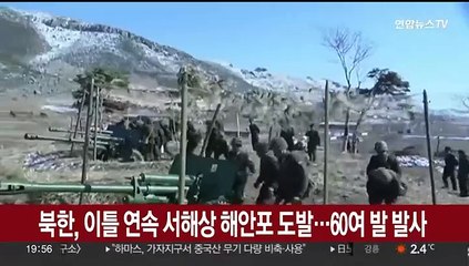 [속보] 북한, 이틀 연속 서해상 해안포 도발…60여 발 발사