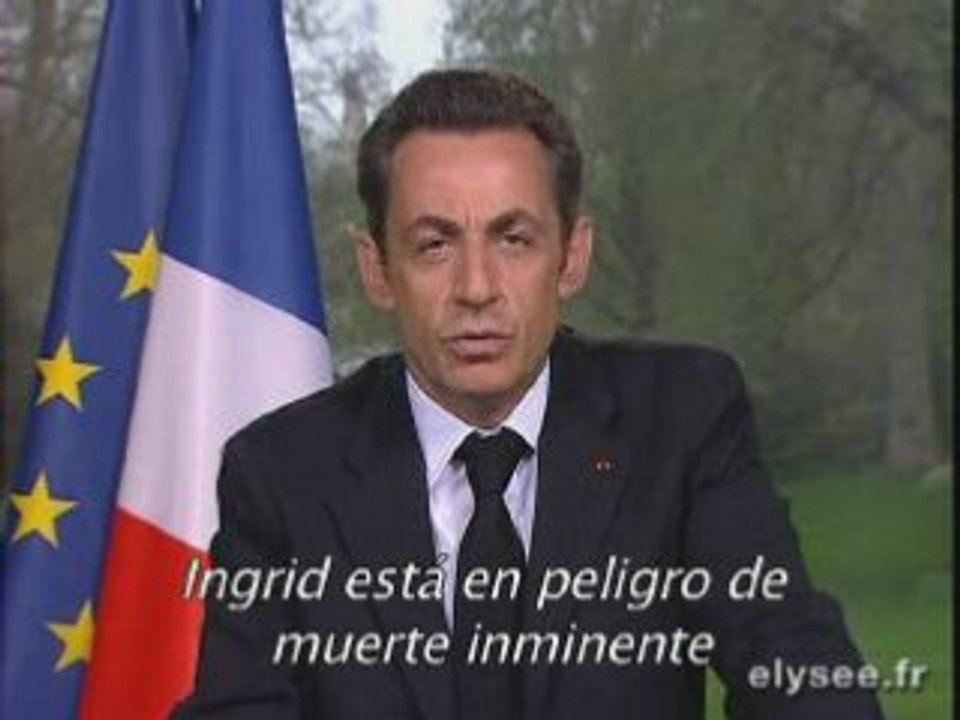 Message du Président Sarkozy au chef des FARC