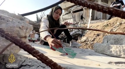 Meet the Palestinian artist turning rubble into canvas