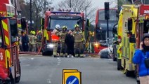 Ten fire engines fill Acton High Street to tackle restaurant blaze