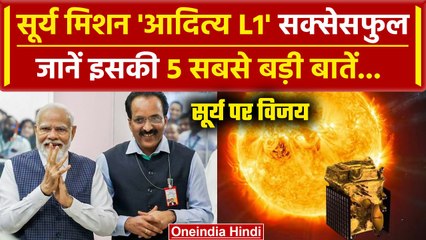 Video herunterladen: Aditya L1 Mission: ISRO का आदित्य एल1 मिशन सफल, जानें 5 बड़ी बातें | Sun Mission | वनइंडिया हिंदी