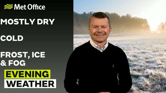 Met Office Evening Weather Forecast 06/01/24 – Remaining dry, turning colder