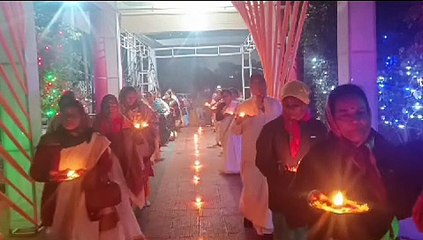 दीप आराधना, निकली मकर ज्योति यात्रा दीपक और अग्नि मशाल लेकर शामिल हुए श्रद्धालु