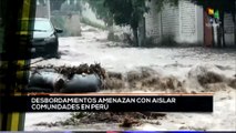 teleSUR Noticias 14:30 06-01: Perú: Desbordamientos de ríos amenazan con aislar comunidades