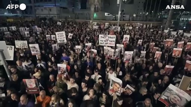 Israele, manifestazione per gli ostaggi detenuti da Hamas