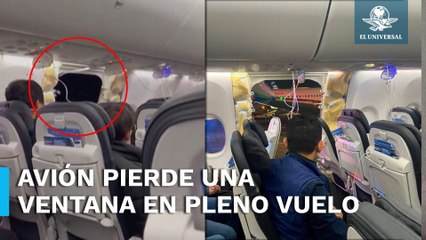Avión de Alaska Airlines pierde una ventana en pleno vuelo