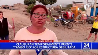 Más de mil vecinos afectados tras clausura de puente peatonal que une Comas con Puente Piedra