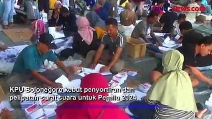 KPU Bojonegoro Libatkan 300 Warga dalam Pelipatan Surat Suara Pemilu 2024