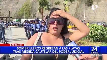 Barranco: alcaldesa asegura que apelará medida cautelar que permite regreso de sombrilleros a playas