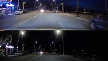 Dash cam trafic night
