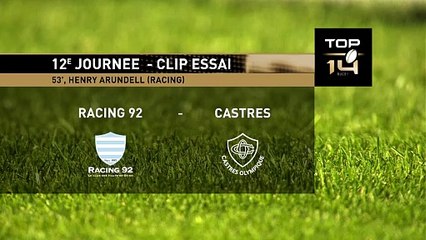 TOP 14 - Essai de Henry ARUNDELL (R92) - Racing 92 - Castres Olympique