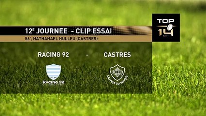 TOP 14 - Essai de Nathanael HULLEU (CO) - Racing 92 - Castres Olympique