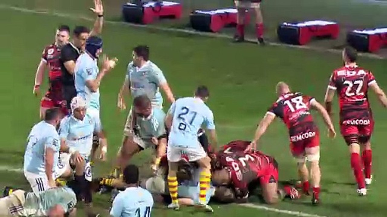 TOP 14 - Essai de So'oatala FA'ASO'O (USAP) - USA Perpignan - Oyonnax Rugby