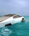 WATCH: Mod package that enables Cybertruck to traverse at least 100m of water as a boat