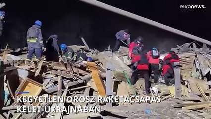 Kegyetlen orosz rakétatámadás ért egy kelet-ukrajnai várost