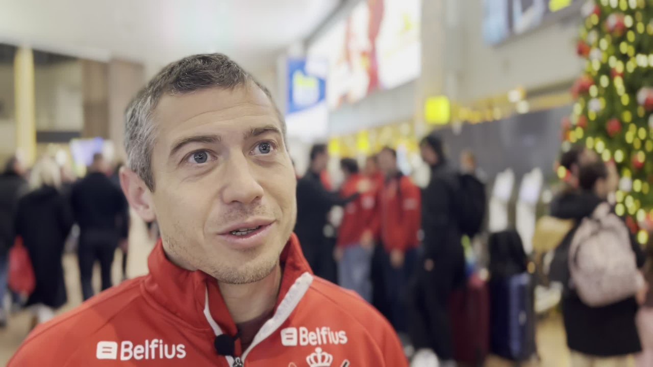 John-John Dohmen avant de le départ des Red Lions pour Valence