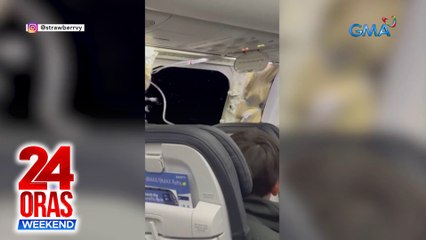 Eroplano ng Alaska Airlines, nag-emergency landing dahil biglang nabutas matapos tumalsik ang bahaging may bintana | 24 Oras Weekend
