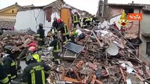 Esplosione a Canale Monterano, crolla una casa. Le operazioni di soccorso dei Vigili del Fuoco